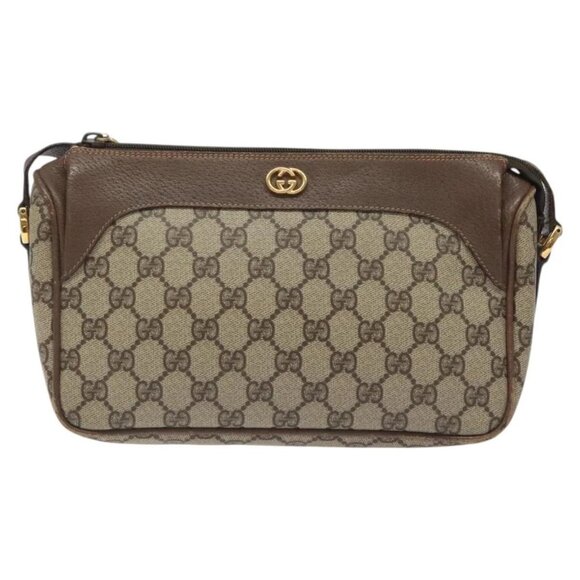 GUCCI GG Supreme Shoulder Bag PVC Beige Gold - Picture 2 of 16